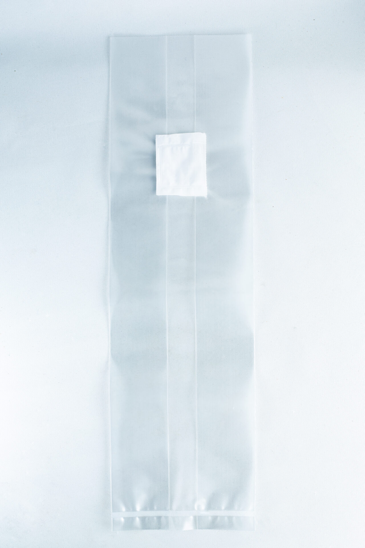 The Mushroom Grow Bags Unicorn for spawn and substrate are transparent plastic bags with a small white square patch in the centre, perfect for mushroom cultivation and ideal for growing mushrooms at home.