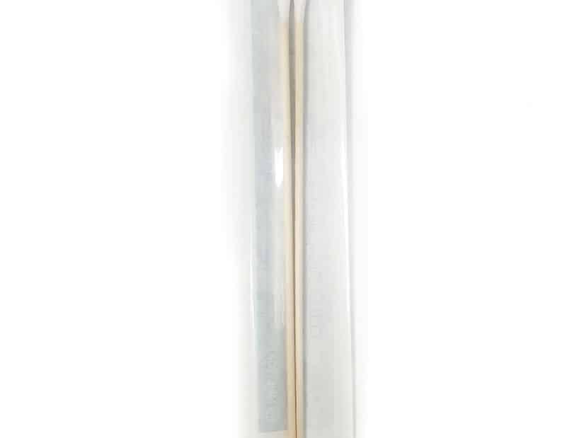 A pair of sterile cotton bud applicator/swab sticks with wooden handles in a clear plastic sleeve, shown on a plain white background.