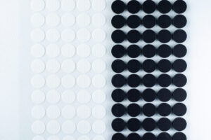 Includes two sticker sheets—one with white dots, one with black dots—in a grid pattern. Designed for use with the Self-healing Injection Port & Air Vent Filter-3M set-up.