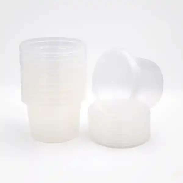 The Plant Cell Tissue Culture Starter Kit includes a stack of small clear plastic containers with lids, ideal for tissue culture or as part of a plant cell starter kit, shown on a white background.