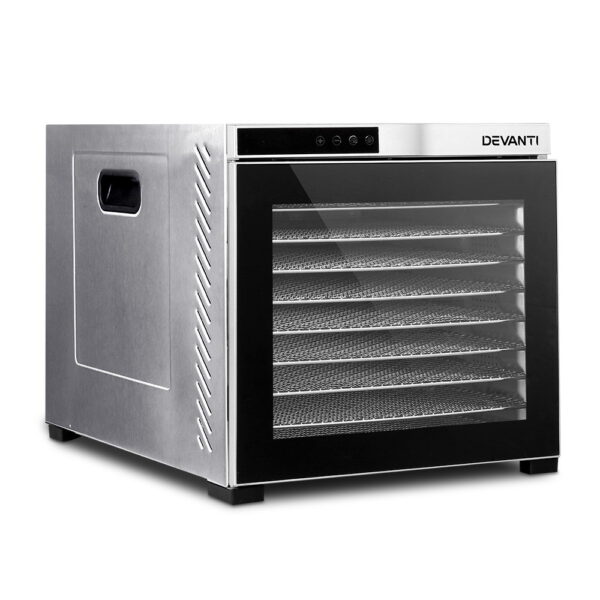 Devanti 10 Trays Food Dehydrator Stainless Steel