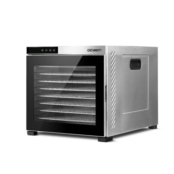 Devanti 10 Trays Food Dehydrator Stainless Steel