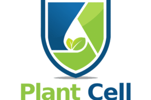 A blue and green shield logo with a leaf and water droplet, labelled Plant Cell Labs, represents innovation in plant science with products such as Lloyd & McCown's Woody Plant Basal Medium (WPM).